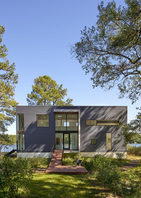 Modern home on a Maryland estuary.