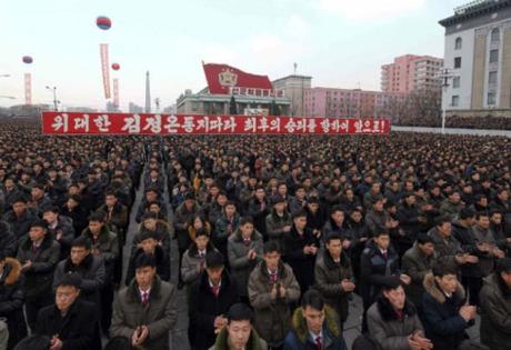 DPRK citizens gathered in Kim Il Sung Square for a mass rally celebrating the launch of the KMS-4 (Photo: Rodong Sinmun).