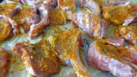 Saffron and Lemon baked Lamb Chops