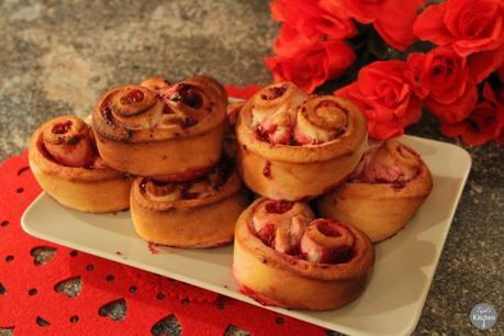 Heart Shaped Raspberry Rolls Heart Shaped Raspberry Rolls