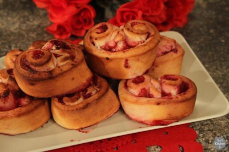 Heart Shaped Raspberry Rolls Heart Shaped Raspberry Rolls