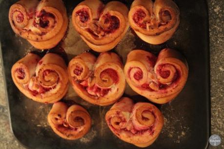 Heart Shaped Raspberry Rolls Heart Shaped Raspberry Rolls