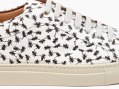 Print That Crawls: Paul Smith White Printed Leather Sneakers