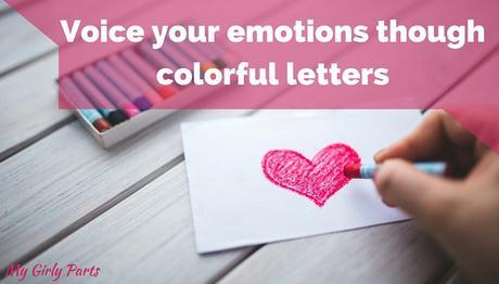 Voice your emotions though colorful letters