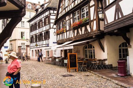 Quaint Half-timbered house of Strasbourg, France.