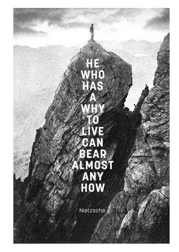 Inspirational Quote: He Who Has A Why To Live Can Bear Almost Any How