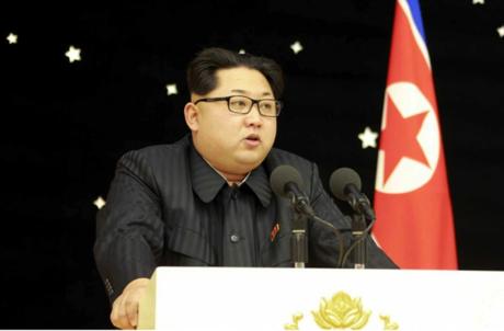Kim Jong Un speaks at a banquet hosted for personnel who participated in the launch of the Kwangmyo'ngso'ng-4 (Photo: Rodong Sinmun).