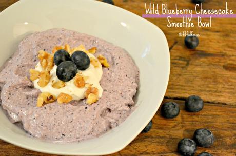 Wild Blueberry Cheesecake Smoothie Bowl {paleo + vegan}
