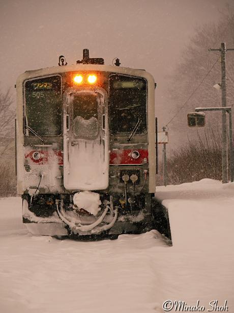 吹雪に霞む留萌本線 / Rumoi Main Line in a Blizzard