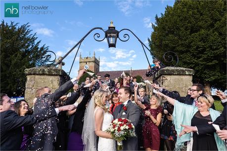 confetti at cubbington church