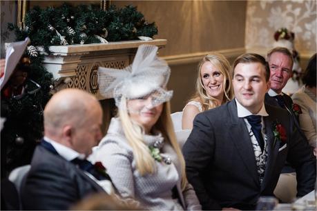 happy bride at speeches 