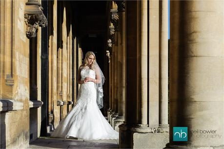 the beautiful pillars at Walton Hall 