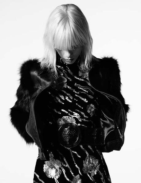 Marjan Jonkman in Saint Laurent Glam Leather Jacket