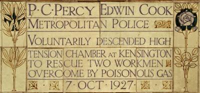 Postman's Park (42): PC Percy Edwin Cook