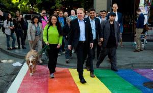 Ed Murray and his rainbow sidewalks to prevent crimes.
