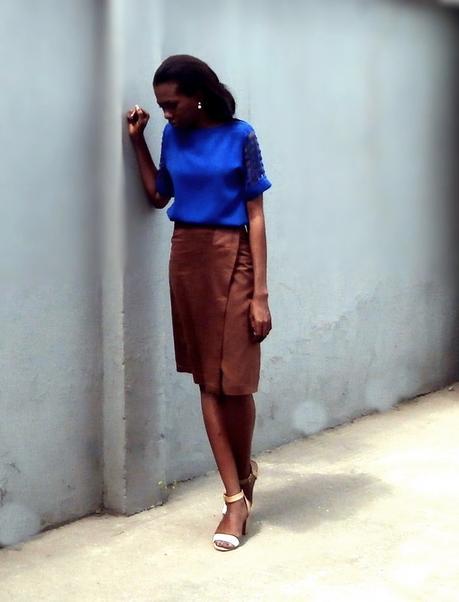 Brown Suede Skirt