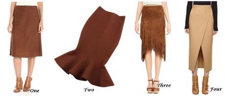 Brown Suede Skirt