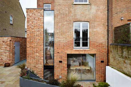 A historic house in London with a new brick exterior