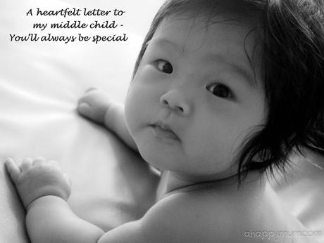 A heartfelt letter to my middle child - You'll always be special