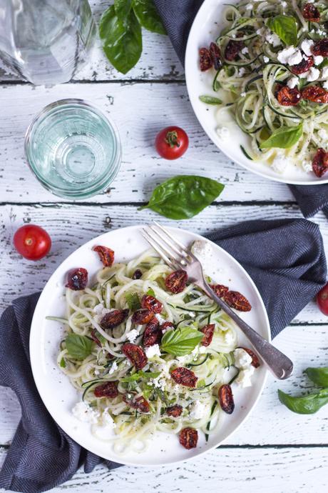 Lemon Feta Zucchini Noodles