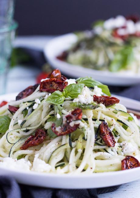 Lemon Feta Zucchini Noodles