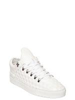 Cool and Cubed:  Filling Pieces 3D Cubic Effect Leather Sneakers