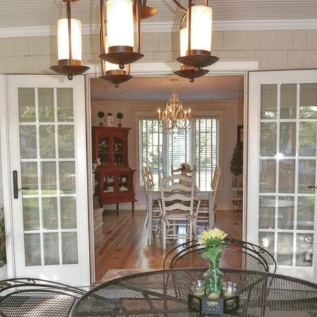 The view from the porch looking into the dining area. I cannot wait for spring...