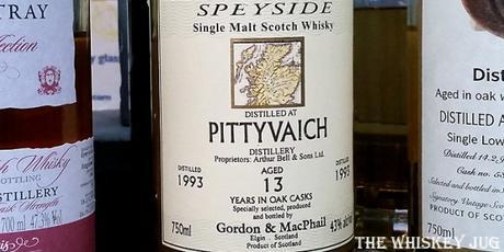 1993 Connoisseurs Choice Pittyvaich 13 Years Label