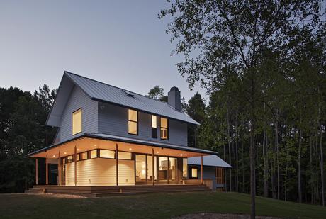 HardiePlank Lap Siding on modern-rustic North Carolina home.