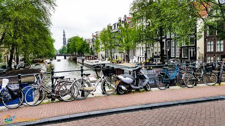Dutch architecture, bicycles and canal all attract in Amsterdam