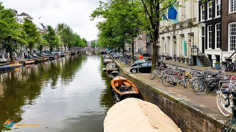 Bicycles and canals are a trademark of Amsterdam