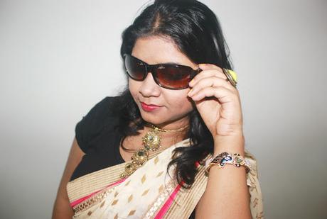 Contemporary Saree Style-OOTD Ft.Triveni