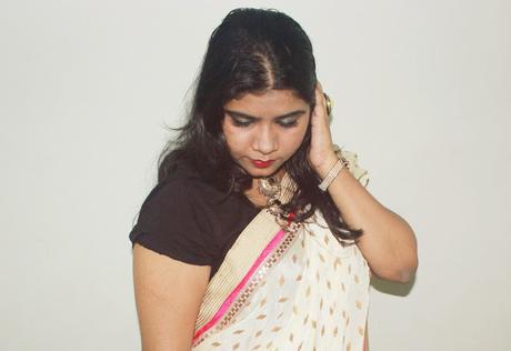 Contemporary Saree Style-OOTD Ft.Triveni