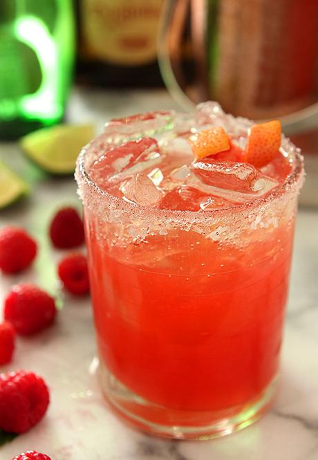 Grapefruit and Raspberry Margarita for National Margarita Day