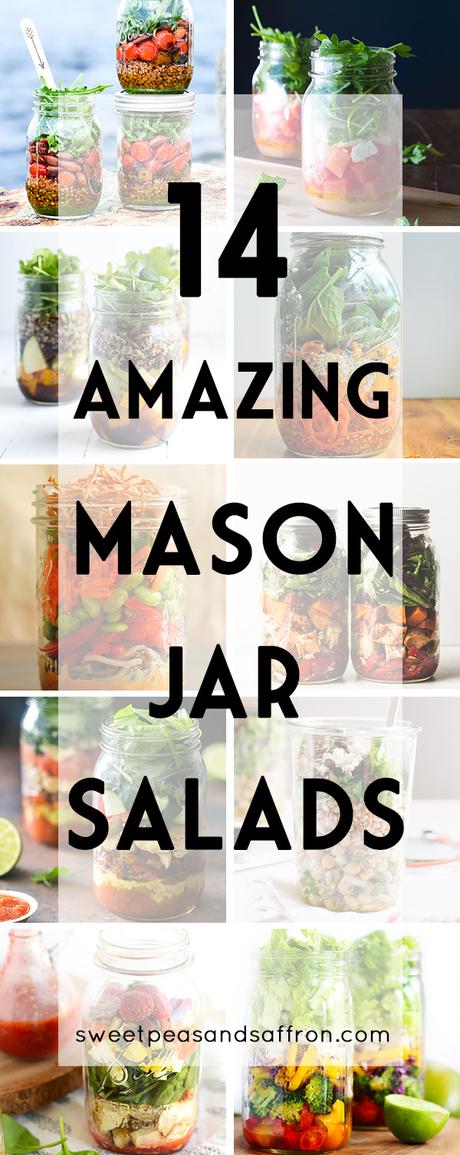 14 Amazing Mason Jar Salads...healthy make-ahead work lunch ideas!
