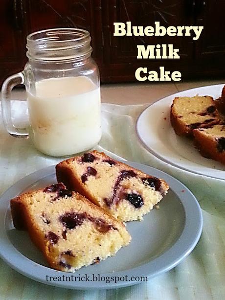 Blueberry Milk Cake Recipe @ treatntrick.blogspot.com
