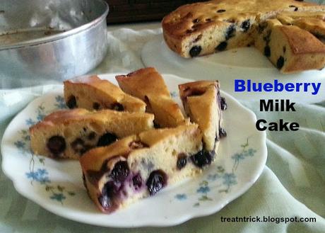 Blueberry Milk Cake Recipe @ treatntrick.blogspot.com