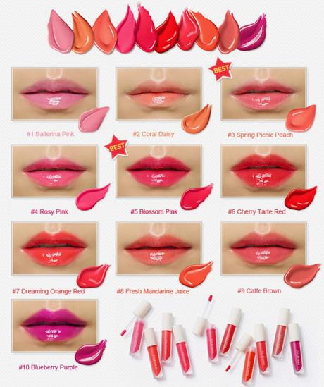 Innisfree Real Fluid Rouge color chart