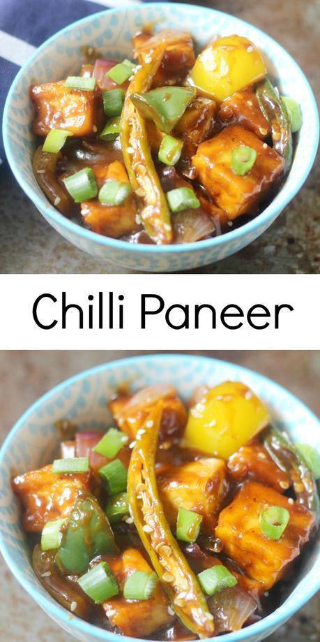 Low Fat Chilli Paneer : Indo Chinese Recipe
