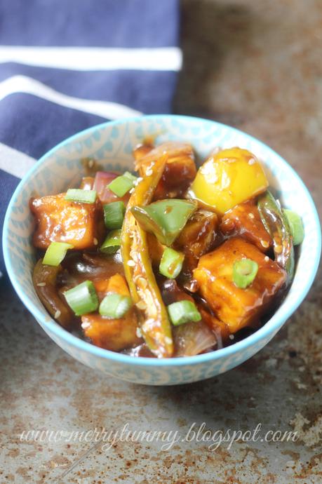 Low Fat Chilli Paneer : Indo Chinese Recipe