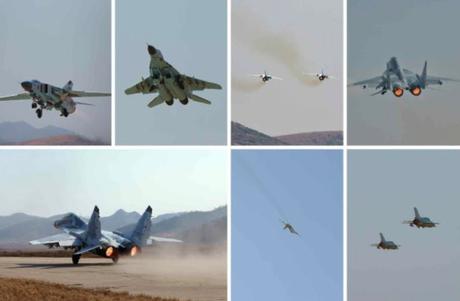 KPA Air and Anti-Air Force planes (Photos: Rodong Sinmun).