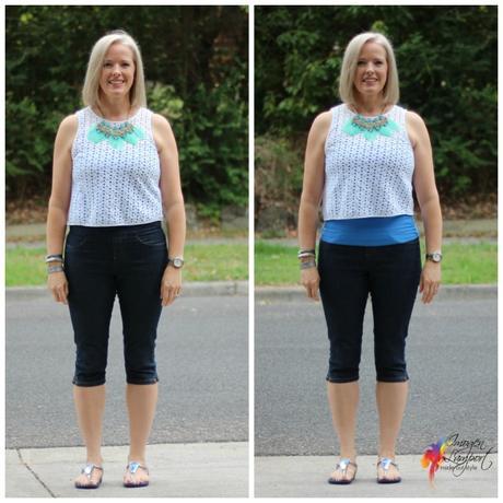 How to Wear a Cropped Top when You Don’t have a Defined Waist Cropped top Tips - how to style when you don't have a defined waist