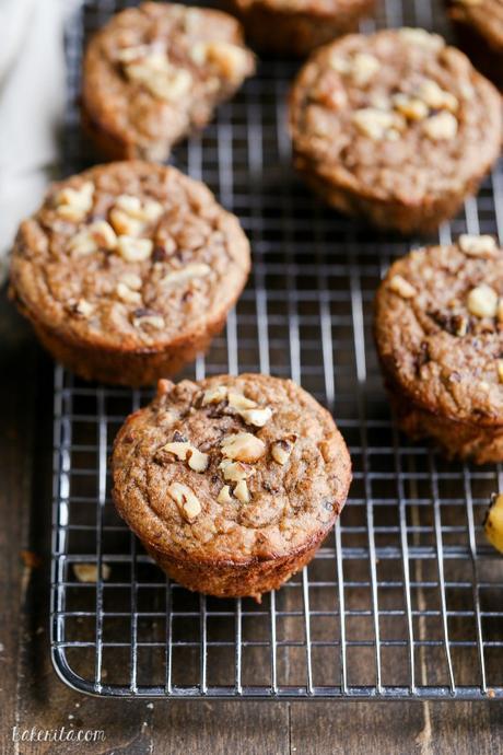 You would never guess that these Paleo Banana Nut Muffins have no added sugar - all the sweetness comes from the bananas! These gluten-free muffins make a great breakfast or snack.