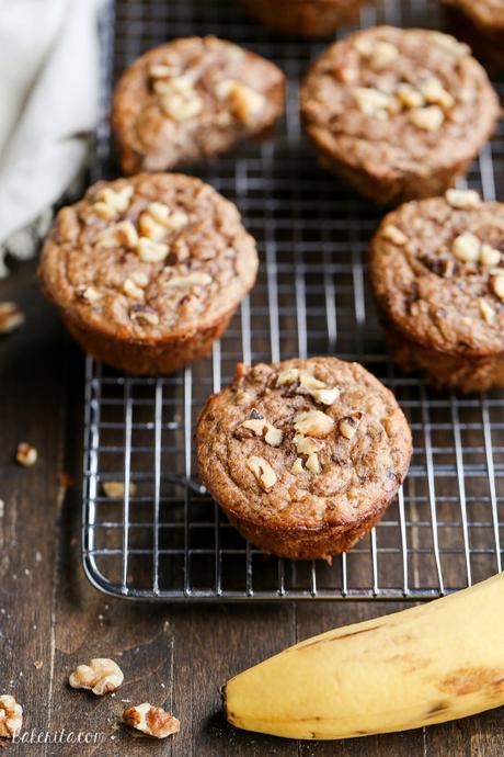 You would never guess that these Paleo Banana Nut Muffins have no added sugar - all the sweetness comes from the bananas! These gluten-free muffins make a great breakfast or snack.