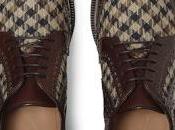 Dandy Pair Brogues: Etro Leather Panelled Checked Canvas Brogues