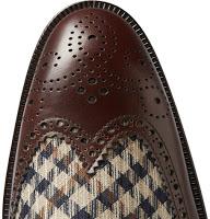 A Dandy Pair of Brogues:  Etro Leather Panelled Checked Canvas Brogues