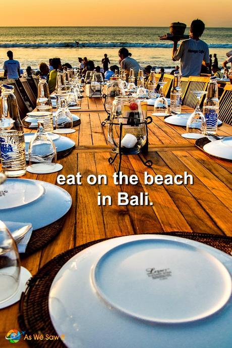 Luxurious Bali must-do: eat on Jimbaran beach