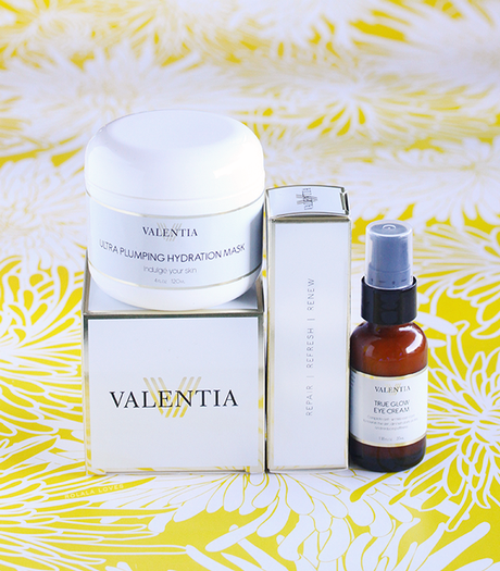 Valentia True Glow Eye Cream, Valentia Ultra Plumping Hydration Mask