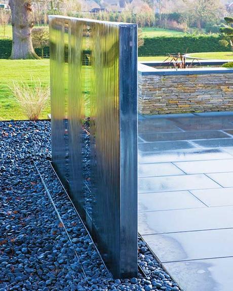 Contemporary Water Feature Mirrored Wall Fountain