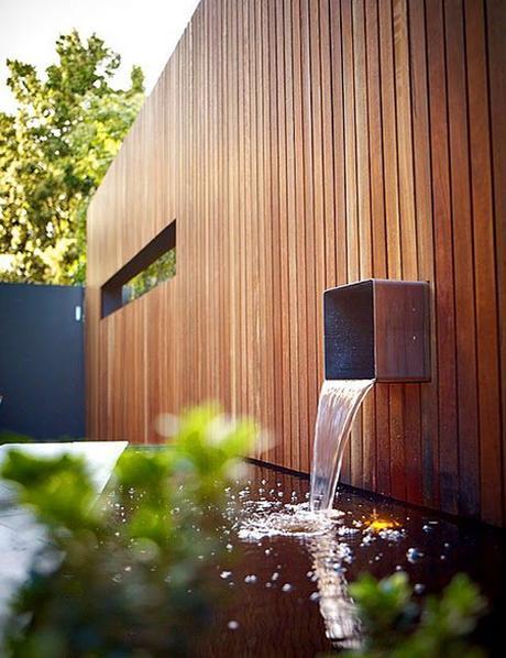 Contemporary Water Feature Contemporary Vertical Wood Wall Fountain